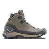 SALEWA Dámska treková obuv PUEZ LEATHER MID PTX W bungee cord/onyx - hnedá (Veľkosť EU - komplet 36,5)