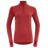 DEVOLD Dámske tričko EXPEDITION MERINO 235 WOMAN ZIP NECK beauty - červená (Veľkosť L)