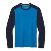 SMARTWOOL Pánske tričko M MERINO 250 BASELAYER CREW BXD neptun heather/deep navy - modré
