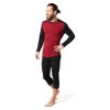 SMARTWOOL Pánske tričko M MERINO 250 BASELAYER CREW BXD tibet red heather/black - červené