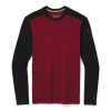 SMARTWOOL Pánske tričko M MERINO 250 BASELAYER CREW BXD tibet red heather/black - červené