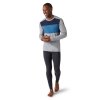 SMARTWOOL Pánske tričko M MERINO 250 BASELAYER COLORBLOCK CREW BXD heather neptun/blue heather - sivé