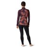 SMARTWOOL Dámske tričko W MERINO 250 BL PATTERN 44287 ZIP BOXED sunset coral palm - ružové