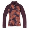 SMARTWOOL Dámske tričko W MERINO 250 BL PATTERN 44287 ZIP BOXED sunset coral palm - ružové