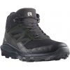SALOMON Pánska treková obuv OUTPULSE MID GTX black/ebony/vanilla - čierna
