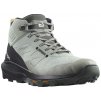 SALOMON Pánska treková obuv OUTPULSE MID GTX wrought iron/black - sivá