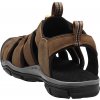 KEEN Pánske sandále CLEARWATER CNX LEATHER MEN dark earth/black - hnedé