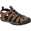 KEEN Pánske sandále CLEARWATER CNX LEATHER MEN dark earth/black - hnedé