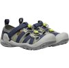 KEEN Detské sandále KNOTCH CREEK YOUTH steel grey/blue depths - sivé