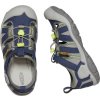 KEEN Detské sandále KNOTCH CREEK YOUTH steel grey/blue depths - sivé
