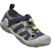 KEEN Detské sandále KNOTCH CREEK YOUTH steel grey/blue depths - sivé