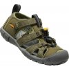 KEEN Detské sandále SEACAMP II CNX CHILDREN military olive/saffron - zelené