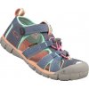 KEEN Detské sandále SEACAMP II CNX YOUTH flint stone/ocean wave - modré