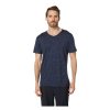 SMARTWOOL Pánske tričko M EVERYDAY EXPLORATION MERINO V-NECK TEE deep navy heather - modré