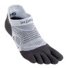 INJINJI Prstové ponožky RUN LIGHTWEIGHT NO-SHOW COOLMAX white/grey - biele