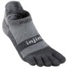 INJINJI Prstové ponožky RUN LIGHTWEIGHT NO-SHOW NÜWOOL charcoal - sivé