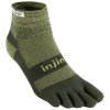 INJINJI Prstové ponožky TRAIL MIDWEIGHT MINI-CREW COOLMAX bylinné - zelené