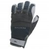 SEALSKINZ nepremokavé cyklistické rukavice WATERPROOF ALL WEATHER MTB GLOVE black/grey - čierne