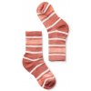 SMARTWOOL Detske ponožky KIDS´ HIKE LIGHT CUSHION STRIPED CREW SOCKS červenohnedé