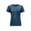 DEVOLD Dámske tričko HELLESYLT MERINO 130 TEE - modré
