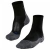 FALKE Pánske ponožky TREKKING TK2 SHORT COOL black mix - čierne/sivé
