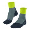 FALKE Pánske ponožky TREKKING TK2 SHORT COOL steel grey - zelené/sivé
