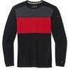 SMARTWOOL Pánske tričko M CLASSIC THERMAL MERINO BL COLORBLOCK CREW BOXED čierne/červené