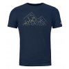ORTOVOX Pánske tričko 185 MERINO PROTACT TS deep ocean - modré
