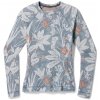SMARTWOOL Dámske tričko CLASSIC THERMAL MERINO winter sky floral - sivé