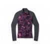 SMARTWOOL Dámske tričko CLASSIC THERMAL MERINO BL 1/4 ZIP purple iris floral - červené