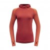 DEVOLD Dámska mikina EXPEDITION MERINO WOMAN 235 HOODIE beauty/coral - červená/oranžová