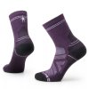 SMARTWOOL Dámske ponožky W HIKE LIGHT CUSHION MID CREW SOCKS purple iris - fialové