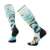 SMARTWOOL SKI TARGETED CUSHION BEAR COUNTRY PRINT OVER THE CALF capri ponožky - modré/zelené
