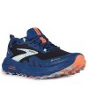 BROOKS Pánska bežecká obuv CASCADIA 17 GTX black/blue/firecracker - modrá