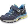 MEINDL Detská treková obuv MEDORO JUNIOR GTX jeans/lemon - modrá