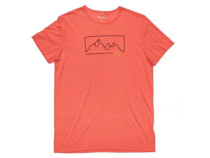DEVOLD Herren-T-Shirt OUTLINE TEE MAN cayenne - rot (Größe L)