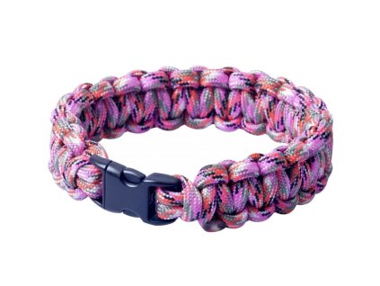 MUNKEES Armband PARACORD - rosa (Größe 7)