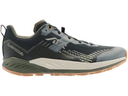 LOWA Herren Trailschuhe AMPLUX 2 GTX schwarz/oliv - schwarz/grün (Größe EU - komplett 42)