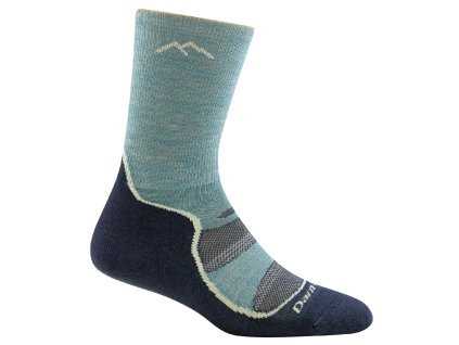 DARN TOUGH Damen Trekkingsocken HIKE/TREK LIGHT HIKER LIGHTWEIGHT MERINO CUSHION MICRO CREW aqua - blau (Größe L)