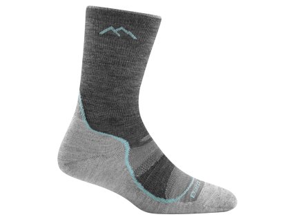 DARN TOUGH Damen Trekkingsocken HIKE/TREK LIGHTWEIGHT MERINO CUSHION MICRO CREW schiefer - grau (Größe L)