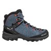 SALEWA Damen-Trekkingschuhe WS ALP TRAINER 2 MID GTX java blue/fluo coral - blau (Größe EU - komplett 37)
