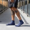INJINJI Fingersocke RUN LIGHTWEIGHT MINI-CREW ULTRA-THIN navy - blau (Größe L)
