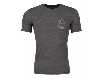 ORTOVOX Herren-T-Shirt 120 COOL TEC MTN DUO TS schwarz Rabenmischung - schwarz
