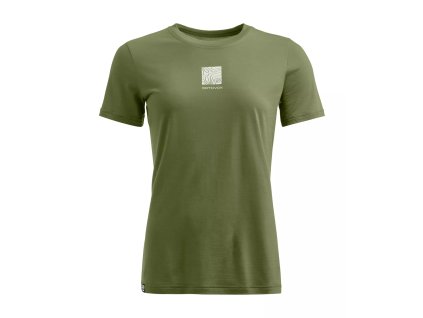 ORTOVOX Damen T-shirt 120 COOL TEC ABSTRACT TS Wildkräuter - grün