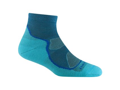 DARN TOUGH Damen Trekkingsocken HIKE/TREK LIGHT HIKER 1/4 LIGHTWEIGHT WITH CUSHION Kaskade - blau