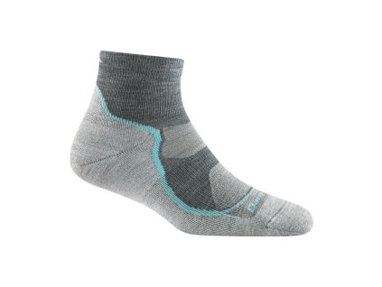 DARN TOUGH Damen Trekkingsocken HIKE/TREK LIGHT HIKER 1/4 LIGHTWEIGHT WITH CUSHION schiefer - grau