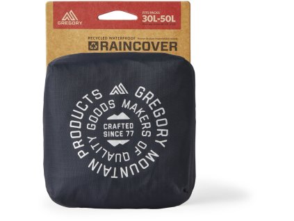 GREGORY Regenschutz 30L-50L obsidianschwarz - schwarz