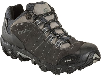 OBOZ Herren-Trekkingschuhe BRIDGER LOW B-DRY WATERPROOF WIDE dark shadow - schwarz