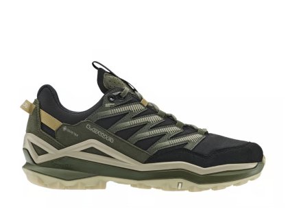 LOWA Herren-Trekkingschuhe MADDOX PRO GTX LO schwarz/oliv - schwarz/grün (Größe EU - komplett 41)