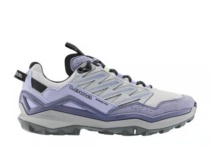 LOWA Women's MADDOX PRO LO WS grau/pflaume Trekkingschuhe - grau/lila (Größe EU - komplett 37)